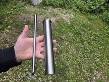 Premium Edelstahl Rutenhalter oder Kescherhalter mit Erdspieß V2A