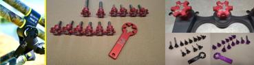Meccanica Vadese NICK KIT - farbiger Schraubensatz NEU - rot, purple oder schwarz