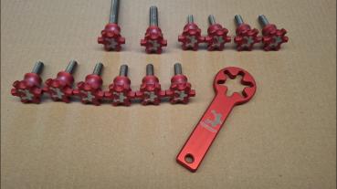 Preview: Meccanica Vadese NICK KIT - farbiger Schraubensatz NEU - rot, purple oder schwarz