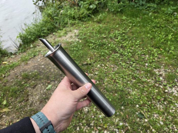 Premium Edelstahl Rutenhalter oder Kescherhalter mit Erdspieß V2A