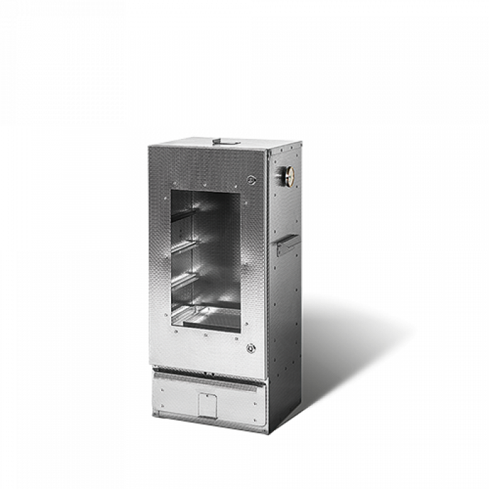 Smoki Räucherofen aus gepr. CR-Edelstahl 85cm mit Fenster