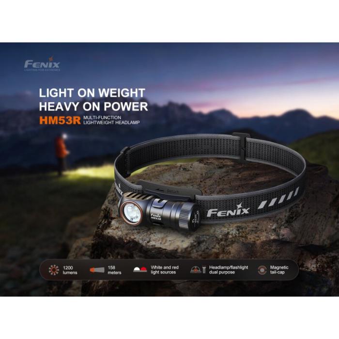 Fenix HM53R Stirnlampe FEHM53R max. 1200lumen