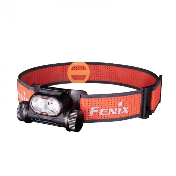 Fenix Kopflampe HM65R-T V2.0 schwarz  mit rotem Band 1600 Lumen