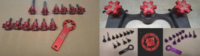 Meccanica Vadese Rod Pod - farbiger Schraubensatz NEU - rot, blau, purple oder schwarz