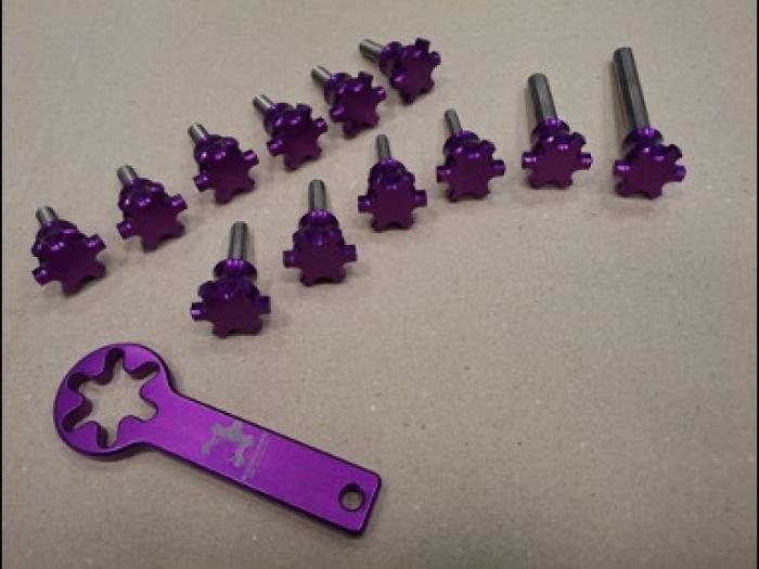 Meccanica Vadese NICK KIT - farbiger Schraubensatz NEU - rot, purple oder schwarz